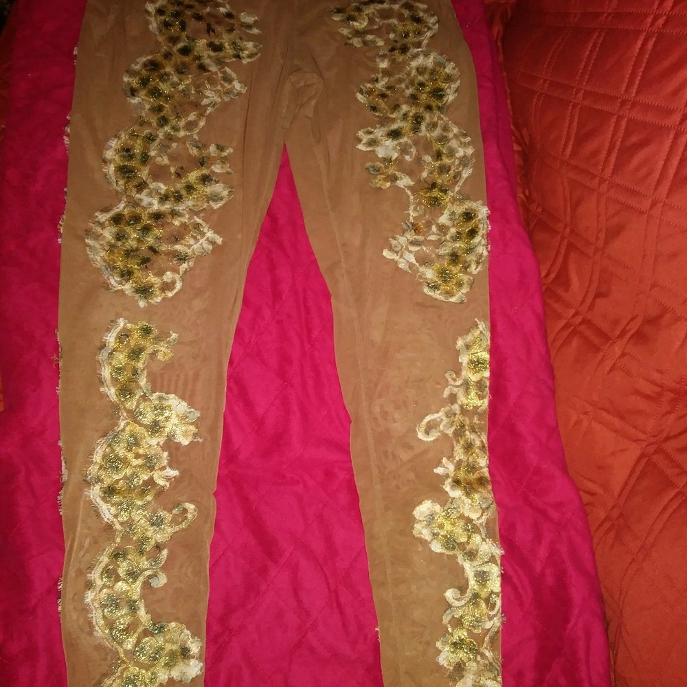 Cadolle vintage brown applique lingerie pants S